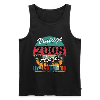 2008 April 2008 Anniversary April 2008 April - Men's Premium Organic Tank Top - black - Front - Michal (187cm)