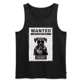 Boxer Hundebesitzer Hund Hunde Hunderasse Boxer - Männer Premium Bio Tank Top - Schwarz - Vorne - AI Model Male 178 light (178cm)