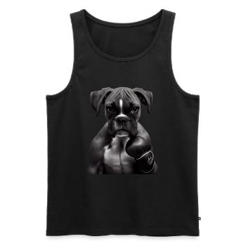 Boxer Hundebesitzer Hund Hunde Hunderasse Boxer - Männer Premium Bio Tank Top - Schwarz - Vorne - AI Model Male 178 light (178cm)
