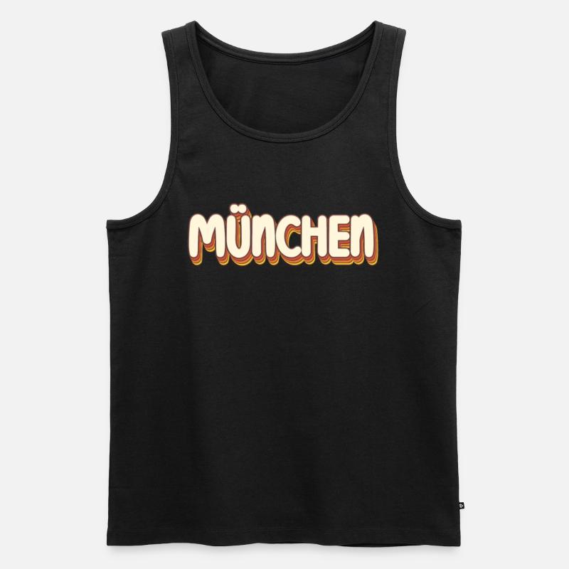 Münchnerin Münchner München - Männer Premium Bio Tank Top - Schwarz