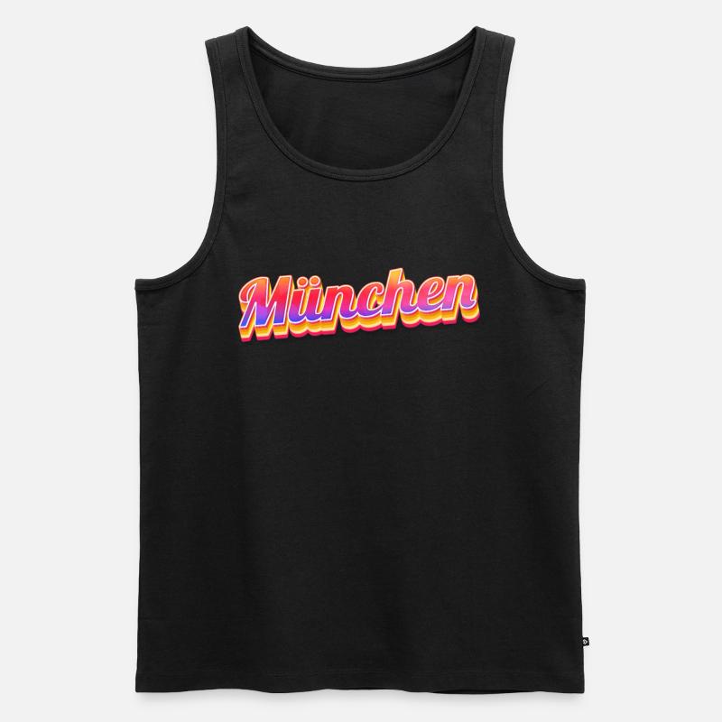 Münchnerin Münchner München - Männer Premium Bio Tank Top - Schwarz