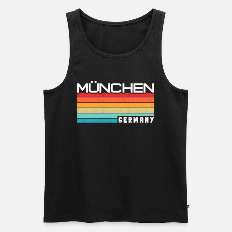 Münchnerin Münchner München - Männer Premium Bio Tank Top - Schwarz