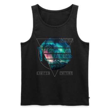 Limited Edition 1974 März Geburtstag Polarlicht - Männer Premium Bio Tank Top - Schwarz - Vorne - AI Model Male 178 light (178cm)