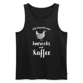 Amrock Huhn I Chicken Geflügel Motiv für - Männer Premium Bio Tank Top - Schwarz - Vorne - AI Model Male 178 light (178cm)