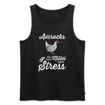 Amrock Huhn I Chicken Geflügel Motiv für - Männer Premium Bio Tank Top - Schwarz - Vorne - AI Model Male 178 light (178cm)