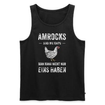 Amrock Huhn I Chicken Geflügel Motiv für - Männer Premium Bio Tank Top - Schwarz - Vorne - AI Model Male 178 light (178cm)