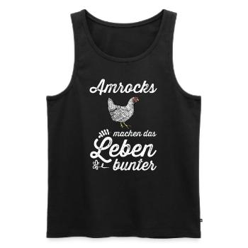 Amrock Huhn I Chicken Geflügel Motiv für - Männer Premium Bio Tank Top - Schwarz - Vorne - AI Model Male 178 light (178cm)