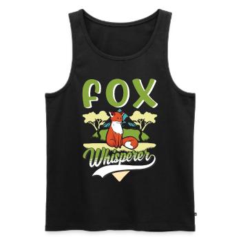 Fox Whisperer Red Fox Fox Whisperer - Men's Premium Organic Tank Top - black - Front - Michal (187cm)