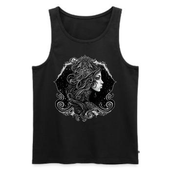 Witch Aquarius Zodiac Sign Astrology Goddess Wicca - Men's Premium Organic Tank Top - black - Front - Michal (187cm)
