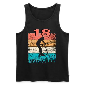 Scooter 18. Geburtstag 18 Geschenk Skatepark - Männer Premium Bio Tank Top - Schwarz - Vorne - AI Model Male 178 light (178cm)