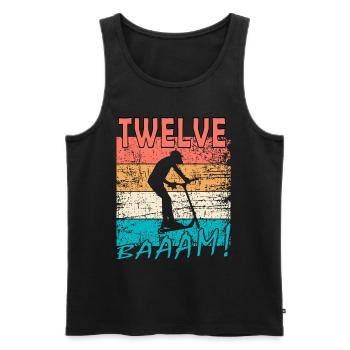 Scooter 12. Geburtstag 12 Geschenk Skatepark - Männer Premium Bio Tank Top - Schwarz - Vorne - AI Model Male 178 light (178cm)