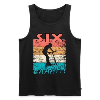 Scooter Stuntscooter 6. Geburtstag 6 - Männer Premium Bio Tank Top - Schwarz - Vorne - AI Model Male 178 light (178cm)