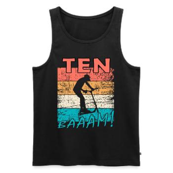 Scooter 10. Geburtstag Geschenk Skatepark - Männer Premium Bio Tank Top - Schwarz - Vorne - AI Model Male 178 light (178cm)