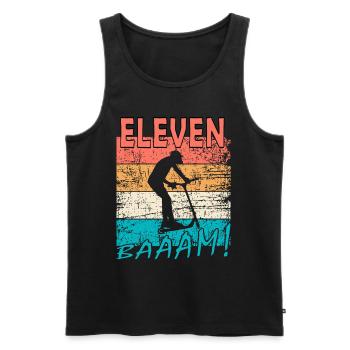 Scooter 11. Geburtstag Geschenk Skatepark - Männer Premium Bio Tank Top - Schwarz - Vorne - AI Model Male 178 light (178cm)
