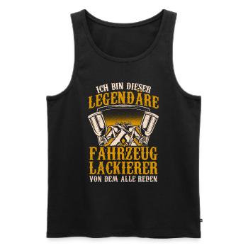Legendärer Fahrzeuglackierer Lackierer - Männer Premium Bio Tank Top - Schwarz - Vorne - Michal (187cm)