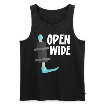 Open Wide Nurse Anesthesia Anesthesiologist - Men's Premium Organic Tank Top - black - Front - Michal (187cm)