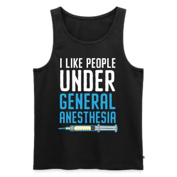 I love people under general anesthesia Anesthesiologist - Men's Premium Organic Tank Top - black - Front - Michal (187cm)