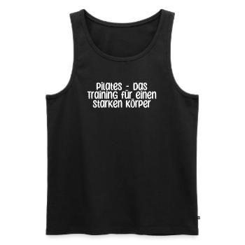 Pilates - Pilates - das Training für einen - Männer Premium Bio Tank Top - Schwarz - Vorne - Michal (187cm)
