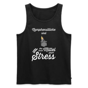 Nymphensittich I Papagei Kakadu Motiv für Vogel - Männer Premium Bio Tank Top - Schwarz - Vorne - AI Model Male 178 light (178cm)