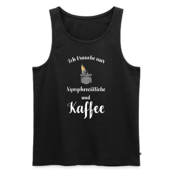 Nymphensittich I Papagei Kakadu Motiv für Vogel - Männer Premium Bio Tank Top - Schwarz - Vorne - AI Model Male 178 light (178cm)