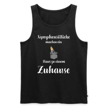 Nymphensittich I Papagei Kakadu Motiv für Vogel - Männer Premium Bio Tank Top - Schwarz - Vorne - AI Model Male 178 light (178cm)