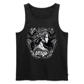 Ancient Greek Virgo Goddess Zodiac Astrology Horos - Men's Premium Organic Tank Top - black - Front - Michal (187cm)