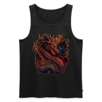 Fire Dragon Zodiac Horoscope Chinese Astrology - Männer Premium Bio Tank Top - Schwarz - Vorne - Michal (187cm)