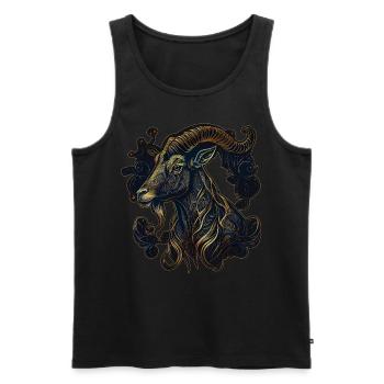 Year Of The Goat Chinese Zodiac Ram Animal Astrolo - Men's Premium Organic Tank Top - black - Front - AI Model Male 178 light (178cm)