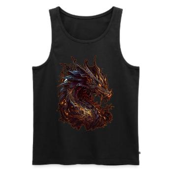 Dragon Chinese Zodiac Animal Horoscope Witchcraft - Männer Premium Bio Tank Top - Schwarz - Vorne - AI Model Male 178 light (178cm)