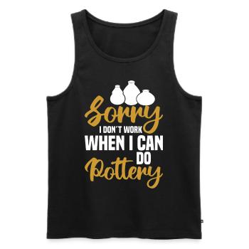 Töpfern Töpfer Töpferei Pottery - Männer Premium Bio Tank Top - Schwarz - Vorne - AI Model Male 178 light (178cm)
