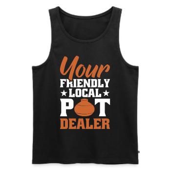 Töpfern Töpfer Töpferei Pottery - Männer Premium Bio Tank Top - Schwarz - Vorne - AI Model Male 178 light (178cm)