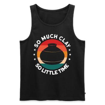 Töpfern Töpfer Töpferei Pottery - Men's Premium Organic Tank Top - black - Front - Michal (187cm)