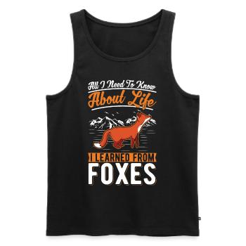 Fox Gift Red Fox - Men's Premium Organic Tank Top - black - Front - Michal (187cm)