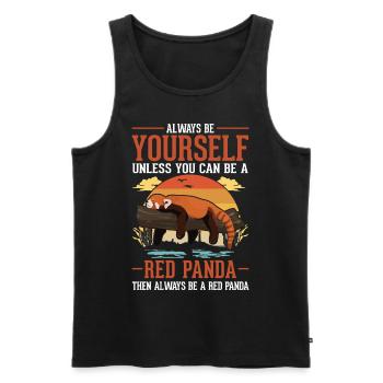 Roter Panda Geschenk Red Panda - Männer Premium Bio Tank Top - Schwarz - Vorne - AI Model Male 178 light (178cm)