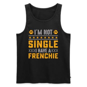 I'm not single I have a frenchie - Men's Premium Organic Tank Top - black - Front - AI Model Male 178 light (178cm)