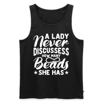 Beaded Beadwork Jeweller Jewellery Maker - Men's Premium Organic Tank Top - black - Front - AI Model Male 178 light (178cm)