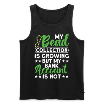Pearl Bead Embroidery Jeweler Jewelry Maker - Men's Premium Organic Tank Top - black - Front - Michal (187cm)