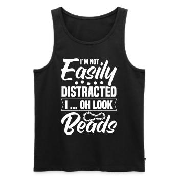 Beaded Beadwork Jeweller Jewellery Maker - Men's Premium Organic Tank Top - black - Front - AI Model Male 178 light (178cm)