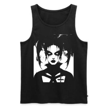 Dunkle Kunst Okkulte Gothic Batcave Mädchen Post Punk Fledermaus - Männer Premium Bio Tank Top - Schwarz - Vorne - AI Model Male 178 light (178cm)