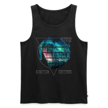 Limited Edition 1965 April Geburtstag Polarlicht - Männer Premium Bio Tank Top - Schwarz - Vorne - AI Model Male 178 light (178cm)