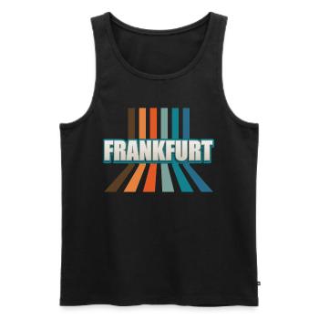 Frankfurterin Frankfurter Frankfurt - Männer Premium Bio Tank Top - Schwarz - Vorne - AI Model Male 178 light (178cm)