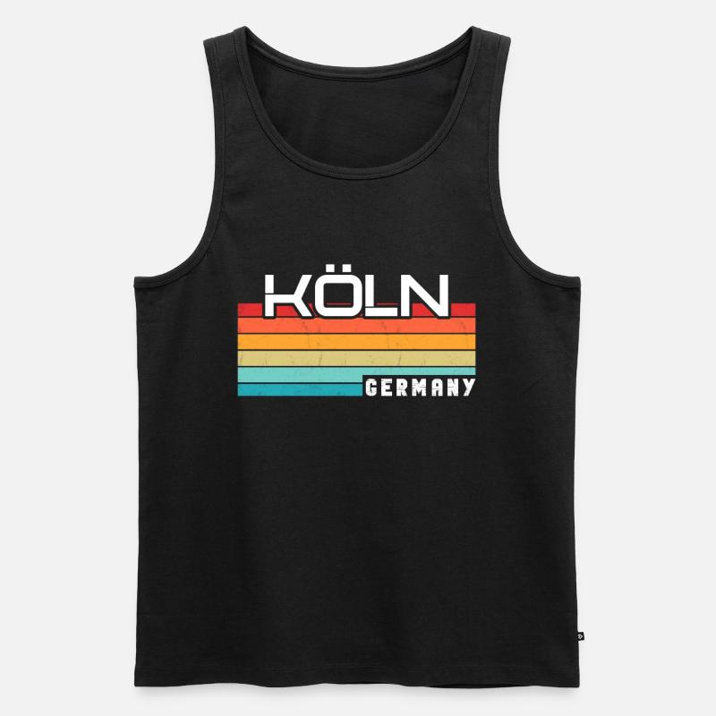 Kölnerin Kölner Köln - Männer Premium Bio Tank Top - Schwarz