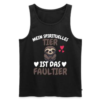 Tropisches Tier Lustiges Geschenk Zoo Faultier - Männer Premium Bio Tank Top - Schwarz - Vorne - Michal (187cm)