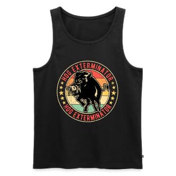 Wild boar Wild boar hunting Wild boar hunters - Men's Premium Organic Tank Top - black - Front - Michal (187cm)