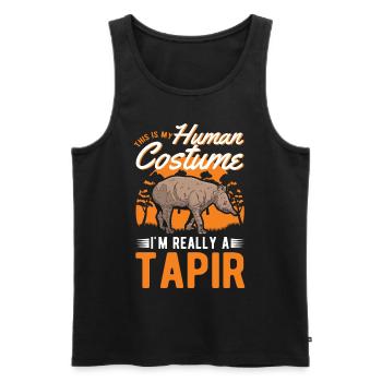 Tapir Human Costume Halloween - Männer Premium Bio Tank Top - Schwarz - Vorne - Michal (187cm)