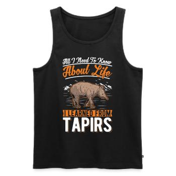 Tapir Gift Lowland Tapir Tapirdae - Men's Premium Organic Tank Top - black - Front - AI Model Male 178 light (178cm)