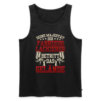 Seine Majestät der Fahrzeuglackierer Lackierer - Männer Premium Bio Tank Top - Schwarz - Vorne - Michal (187cm)