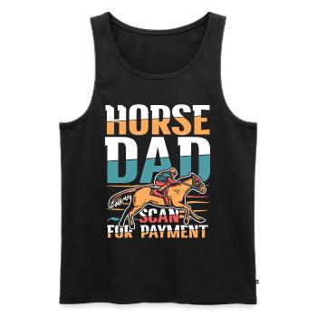 Horse Dad Scan For Payment - Männer Premium Bio Tank Top - Schwarz - Vorne - AI Model Male 178 light (178cm)