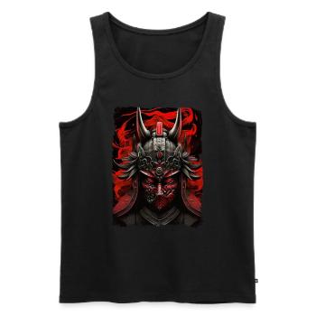 Samurai Japan Kultur - Männer Premium Bio Tank Top - Schwarz - Vorne - AI Model Male 178 light (178cm)