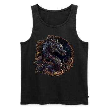 Year of The Dragon Chinese Astrology Horoscope Zod - Men's Premium Organic Tank Top - black - Front - Michal (187cm)